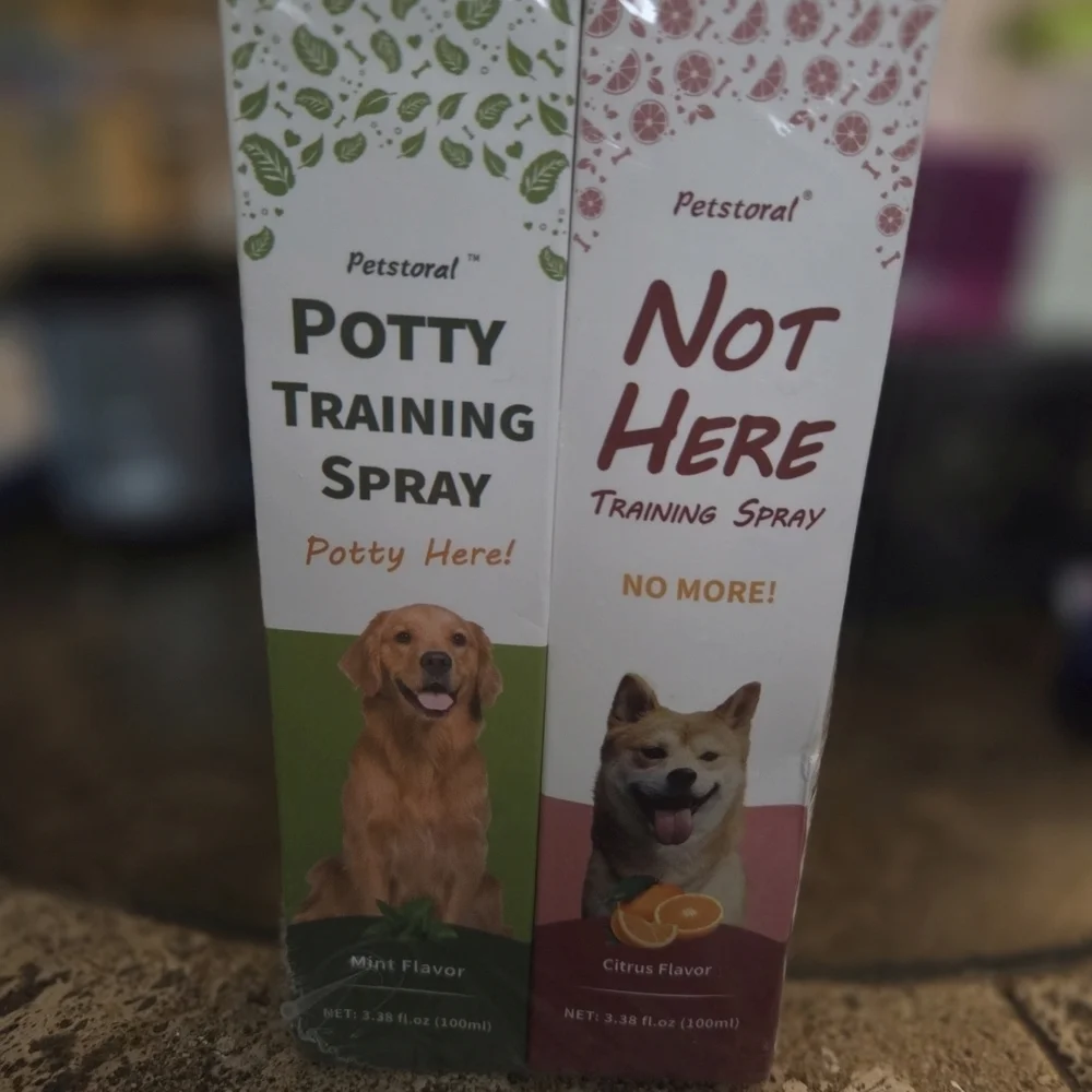 NWT Petstoral Not Here & Potty Training Spray Duo Citrus & Mint Sealed